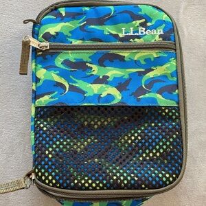L.L. Bean Camouflage Lunchbox Bag in Blue and Green